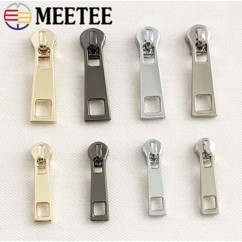 5Pcs Fashion 3# 5# Spring Lock Zipper Sliders For Metal Zipper Bag Sewing Zipper Head Pulls Zip Repair Kit DIY Accessories ZT108