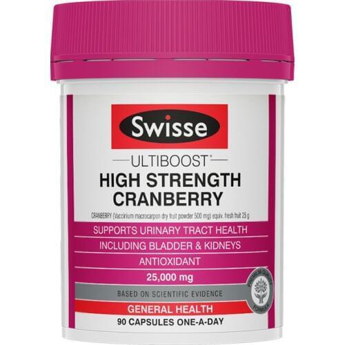 New Australia Swisse Cranberry 90 Capsules Support Urinary Tract Health Symptomatic Relief Recurrent Cystitis Frequent Urination