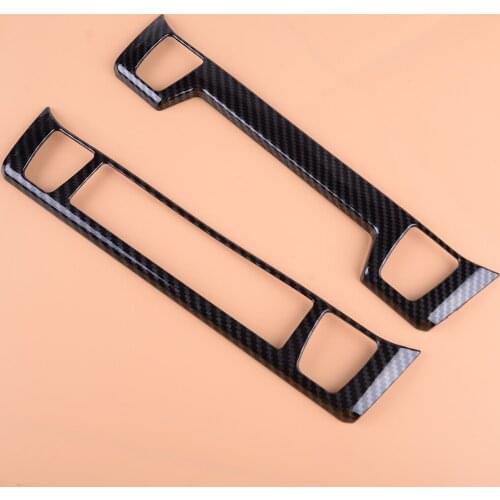 CITALL ABS Carbon Fiber Style Front Seat Heating Switch Button Panel Cover Trim Frame Car Styling Fit for Toyota RAV4 2019 2020