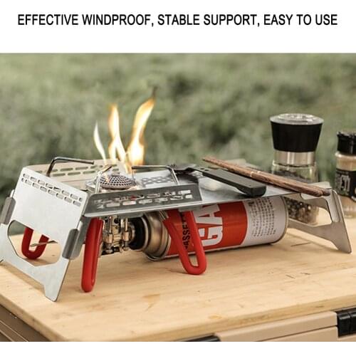 Portable Camping Picnic BBQ Table Heat Insulation Gas Stove Folding Desk Stand Bracket For Fishing Hiking Picnic Tourist Burner