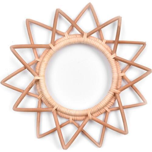 Nordic Rattan Twig Crafts Flower Frame Creative Photo Wall Hanging Frame Ornament Wedding Birthday Party Decoration