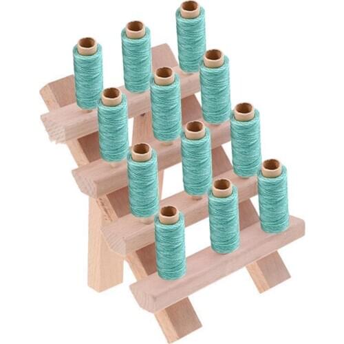 Sewing Tool Thread Rack Wooden Organizer Foldable Wood Thread Stand Rack Spool Organizer Storage Holder For Sewing Embroidery