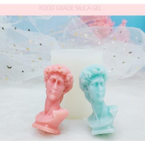 Silicone Mould 3D Nordic Mythology Sculpture David Aroma Soap Aromatherapy Plaster Gypsum DIY Epoxy Candle Silicone Mold