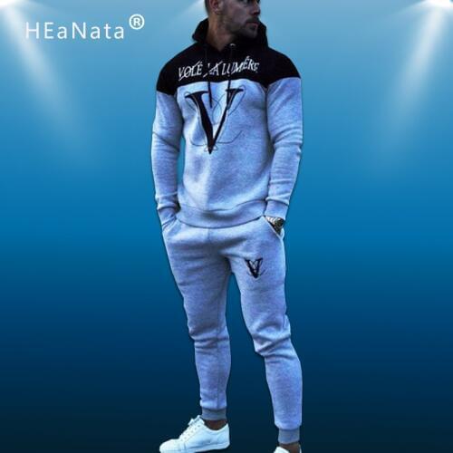 Mens Sport Sets Tracksuit Brand Running Suit Men Man Hoodies Sets Mens Gyms Sportswear Sweatpants Jogger Suit Male