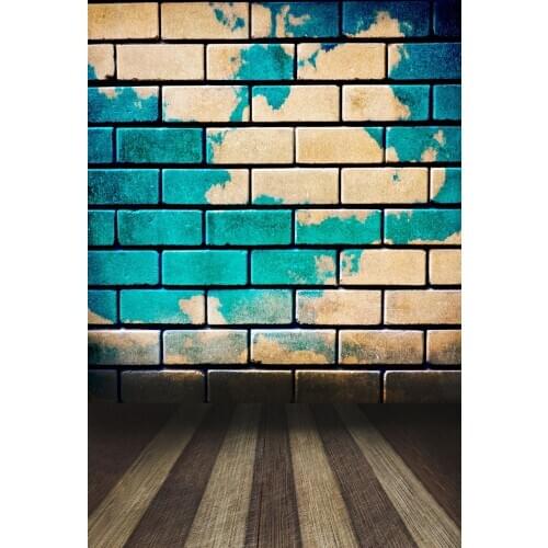 VinylBDS No Creases Background Photography Backdrops Wood Floor Green Wall Graffiti Photography Back Background Wood