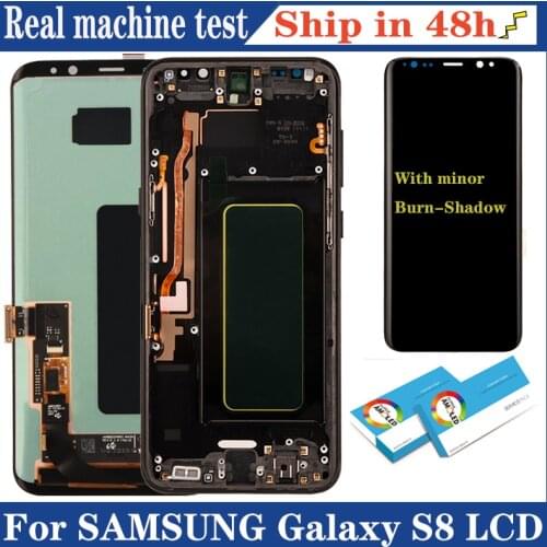 Burn Shadow LCD for SAMSUNG Galaxy S8 G950F Display Super AMOLED Display Touch Screen Digitizer Repair Parts LCD