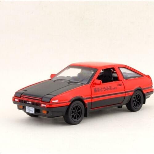 1/28 scale metal alloy car model, with sound and light, self-propelled function Toyota AE86 car toy sports car model display box