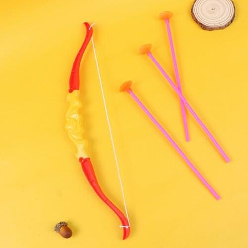 1 Set Kids Shooting Outdoor Sports Bow Arrow Set Plastic Toy for Children Outdoor Toys