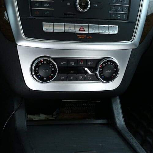 2012-2019 ABS Chrome Interior Air Condition Knob Frame Trim For Mercedes Benz ML GL GLE GLS Class W166 X166 1pcs Car Decoration