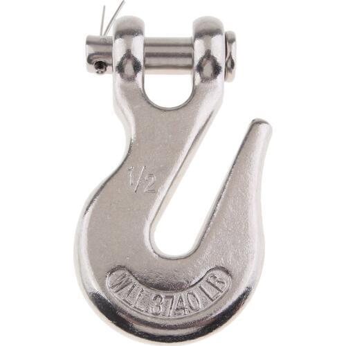 316 Stainless Steel Clevis Grab Hook Rigging Tow Winch Equipment 1/2