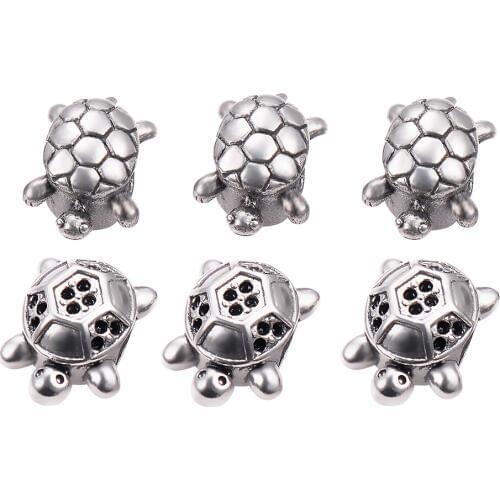 5Pcs Pet Jewelry Stainless Steel Turtle Necklace Pendant Bracelet Accessory DIY Charm Jewelry making