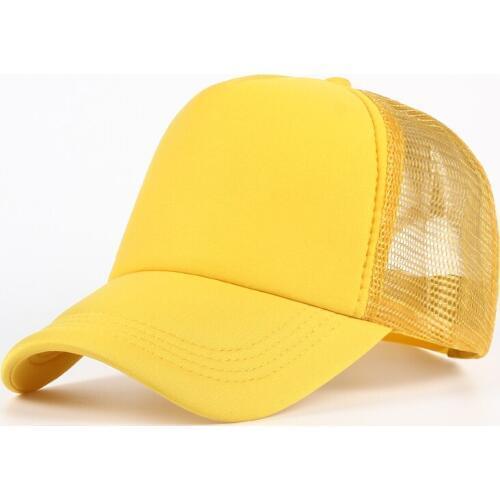 6 color Wholesale Cheap Mens Plain Trucker Hats for Spring Summer Womens Blank Mesh Snapback Caps Men Foam Net Snap Back Cap