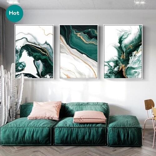 Abstract Modern Green Canvas Seaview Art Paintings For Bedroom Living Room Restaurant Posters And Prints Wall Poster Home Decor