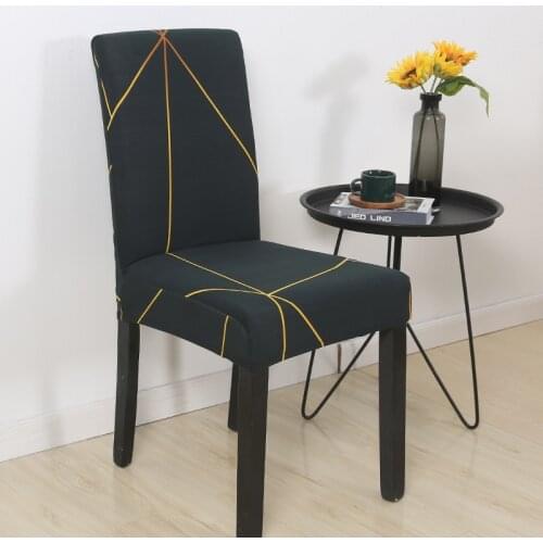 Geometry Stretch Chair Cover Spandex Elastic Slipcovers Chair Seat Covers For Dining Room Banquet Hotel Restaurant Kitchen