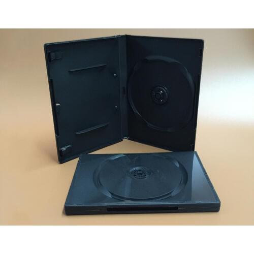 2PCS 1DVD Black Plastic Case 190X135X14mm Hold Insert / Hold 1 Disc