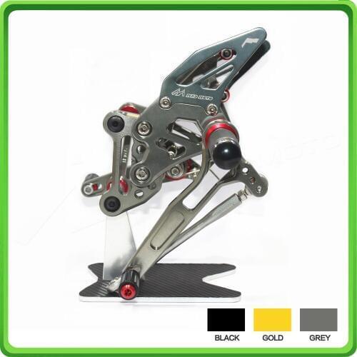 CNC Adjustable Rearsets Rear set sets Foot Rest Pegs Pedal for KTM 1290 Super Duke SuperDuke R 2014 2015 2016 2017 Gray