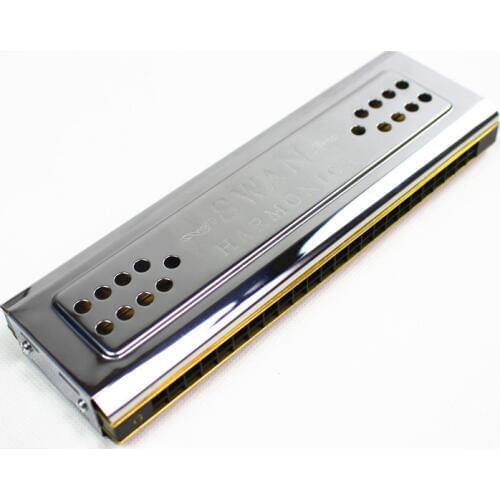 Both Sides Swan Harmonica Tremolo C And G Key 24 Holes Double Harmonica Harp Mouth Organ Woodwind Instruments