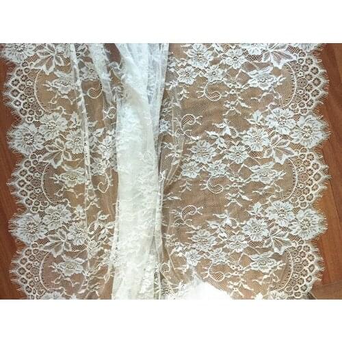 Elegant fashion eyelash lace fabric, French lace, 150cm width 3meter/lot ivory lace mesh fabric,for wedding dress, veil, blouse