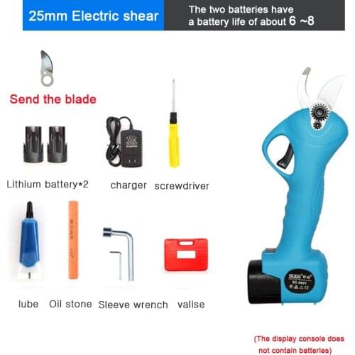 Power Tools Electric Battery/ Electric pruning shear Apple tree battery pruner and garden use pruning scissors /25MM/SC8601