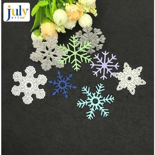 Julyarts 4pcs/lot Silver Steel Cutting Dies Christmas for Scrapbooking DIY Decoration Cutting Stencils