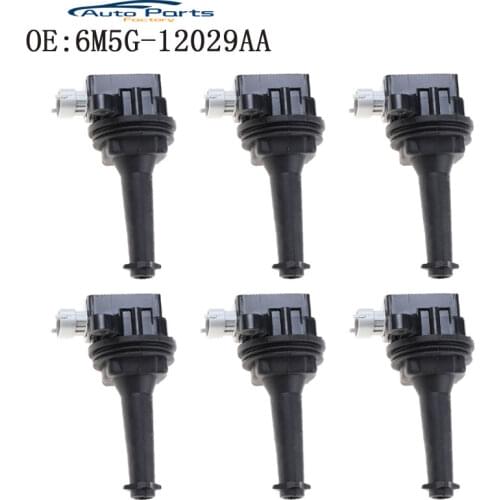 6PCS New Ignition Coil For Ford Focus Kuga Mondeo S-MAX Volvo V50 C30 C70 S40 S60 V70 S80 6M5G-12029AA 6M5G12029AA