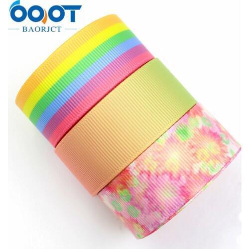 OOOT BAORJCT 175294 22mm 10yard color Ribbons Thermal transfer Printed grosgrain Wedding Accessories DIY handmade material