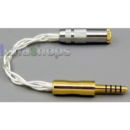 LN006088 Silver Shielding 4.4mm Earphone cable for Sony PHA-2A NW-WM1Z NW-WM1A AMP Player To 3.5mm 3 poles Female Converter