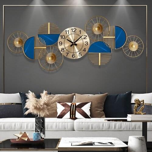 Wall Clock Modern Design Gothic Room Decor 3D Metal Wrought Iron Living Room Office Study Corridor Hanging Wall Decor Clock