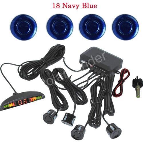 New arrival 12V 4 Parking Sensors Car Reverse Backup Radar System Kit with Car LED display Monitor 8 colors for option