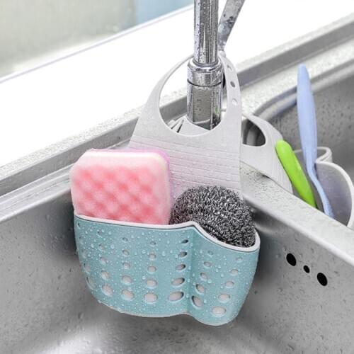 Adjustable Snap-on Sink Shelf Soap Sponge Drain Rack Bathroom Holder Kitchen Storage Rack Sink kitchen Accessories