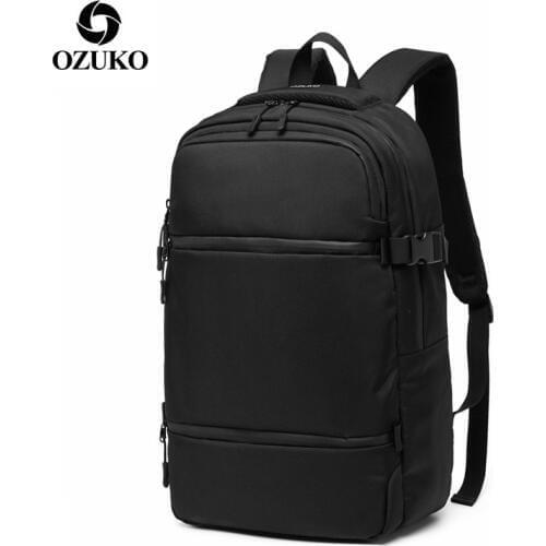 OZUKO Backpack Men Casual 15.6 inch Laptop Bags Multi-function Male Waterproof Women Backpacks Travel School Bags Mochila New