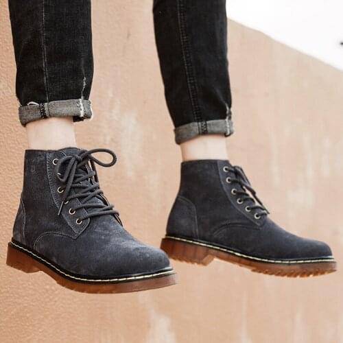 Comfortable Mens Shoes Leather Man Shoes High Top Men Black Sneakers Vintage Mens Chinese Formal Mens For Casual