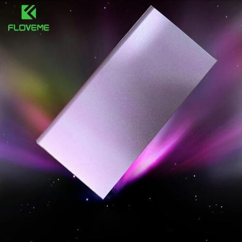 FLOVEME Ultrathin Power Bank 10000mAh Portable Charger For iPhone MI Mobile Aluminum Alloy External Battery Dual USB Powerbank