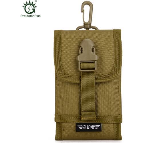 Protector Plus Waterproof Waist Bag Attach Tactical Pack For 5.6 Inch Phone Military Belt Bag Utility Molle EDC Gear Small Bag