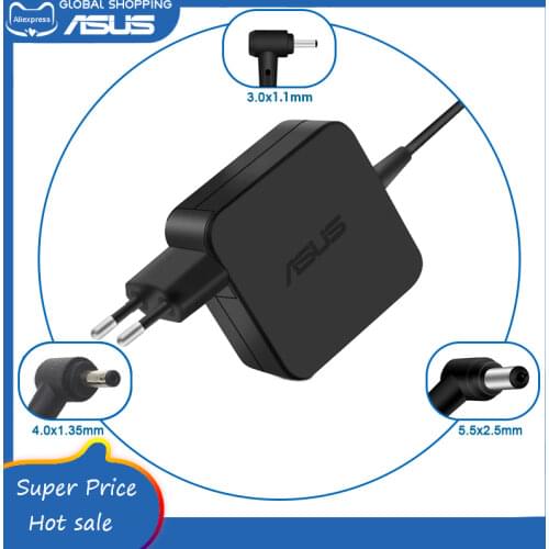 3.0x1.1mm / 4.0x1.35mm / 5.5x2.5mm 19V 2.37A 45W EU Plug Laptop AC adapter power charger Replacement parts For Asus notebook