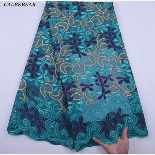 Green High Quality Swiss Voile Lace In Switzerland Nigerian Lace Fabric African Cotton Voile Lace Fabric For Wedding Dress S2089