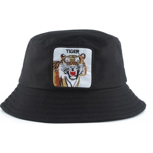 Panama Bucket Hat Men Tiger Embroidery Fisherman Fishing Hat Women Summer Animal Cap Streetwear Hip hop Bob Hat Gorros
