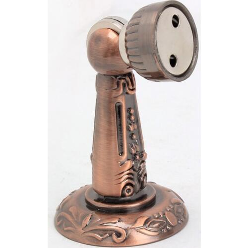 Magnetic Door Stop Stopper Holder Catch Floor Fitting With Screw For Family Home Hardware Red copper