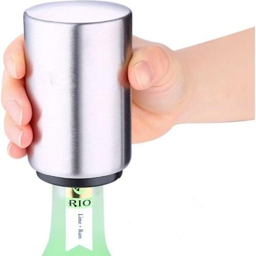 1PC Stainless Steel Beer Bottle Opener Automatic Kitchen Accessories Beer Soda Cap Red Wine Bottle Opener Bar Supplies PL 001