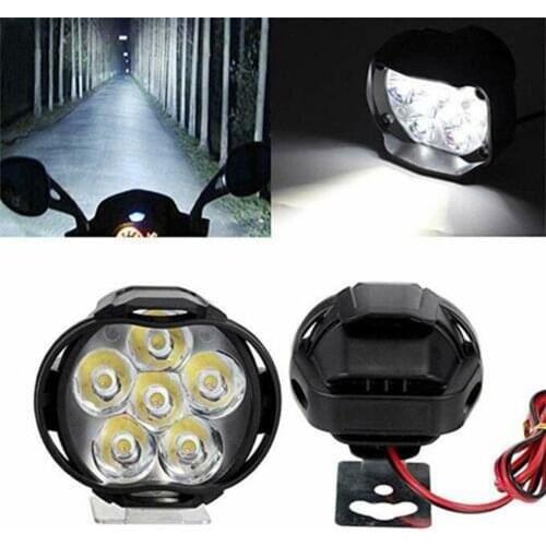 2 Pieces of 6 LED Motorcycle Headlights 6500K Super Bright Work Spotlights Motorcycle Fog Lights LED Daytime Running Lights