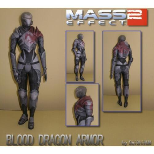 Mass Effect 2 Blood Dragon Armo 3D Paper Model