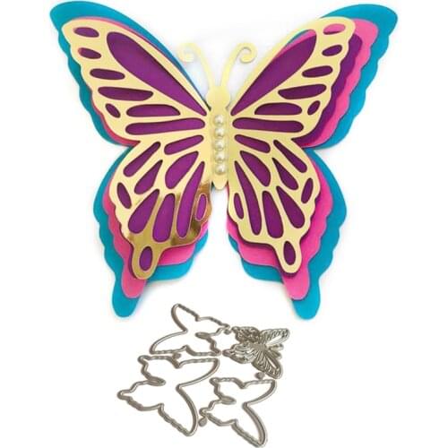 Miss Vintage 4PCS Butterfly Metal Cutting Dies Scrapbooking New Craft Stamps die Cut Embossing Card Making Stencil