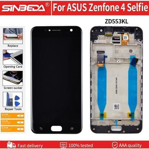 5.5'' Original LCD Digitizer For ASUS Zenfone 4 Selfie ZD553KL LCD Display And Touch Screen With Frame Assembly Replacement