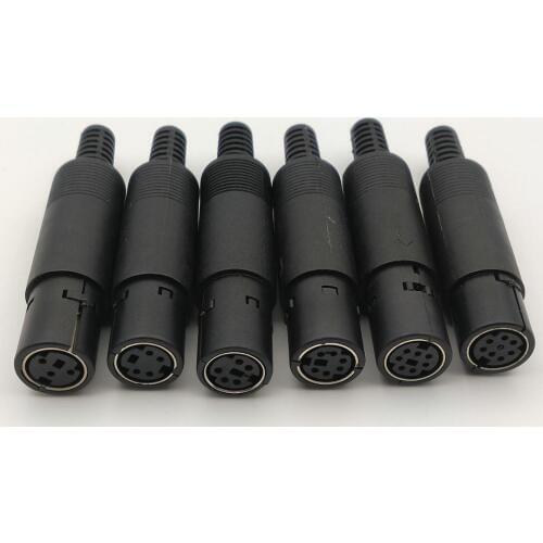 50PCS Mini DIN female 3PIN 4PIN 5PIN 6PIN 7PIN 8PIN Audio AV Connector adapter