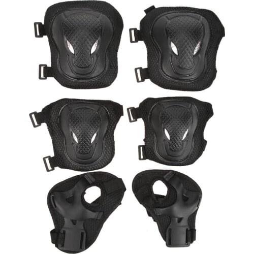 6pcs Adult Child Scooter Cycling Sports Safety Set Protective Kneepad Elbow Pads Wrist Protector for Riding Scooter Cycling