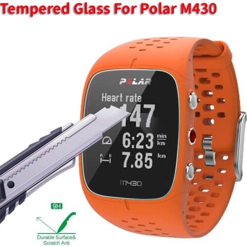 9H Tempered Glass For Polar M430 Full Coverage Ultra-thin Explosion-proof Smart Watch Screen Protector For Polar M430 HD Clear