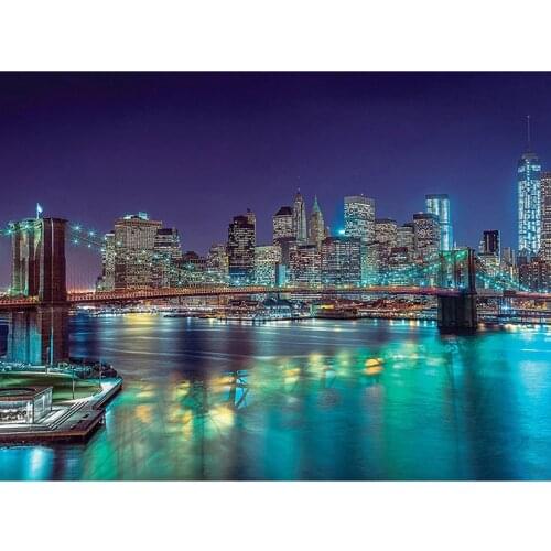 Full Square& round drill 5D DIY Diamond embroidery New York skyline Diamond Painting Cross Stitch Rhinestone Mosaic decor FG364