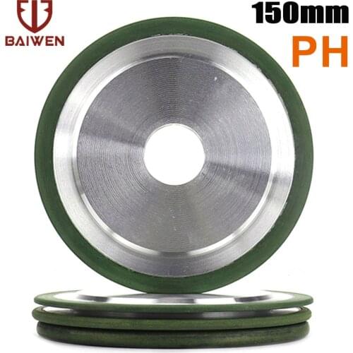 6 Inch Arc Edge Diamond Grinding Wheel Abrasive Flat Discs for Tungsten Steel Milling Cutter Power Tool R1 R1.5 R2 R3 R4 R5