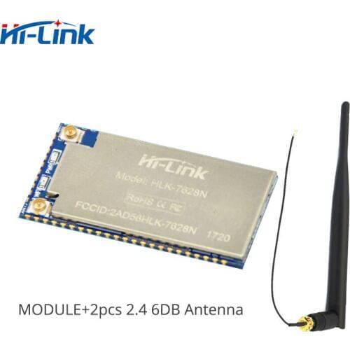 Free shipping 2pcs/lot serial UART mt7628 RAM128m flash 32M Ethernet Router Module HLK-7628N 300Mbp with 6DB antenna
