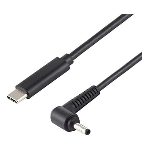 Black USB-C/Type-C to 4.0 X 1.7Mm Laptop Power Charging Cable 1.5M